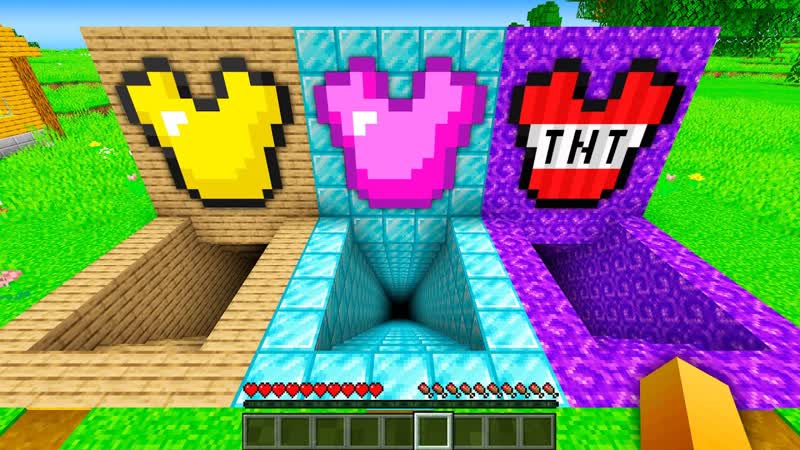 I found a NEW ARMOR PIT in Minecraft Whats INSIDE the ARMOR PIT vs PINK