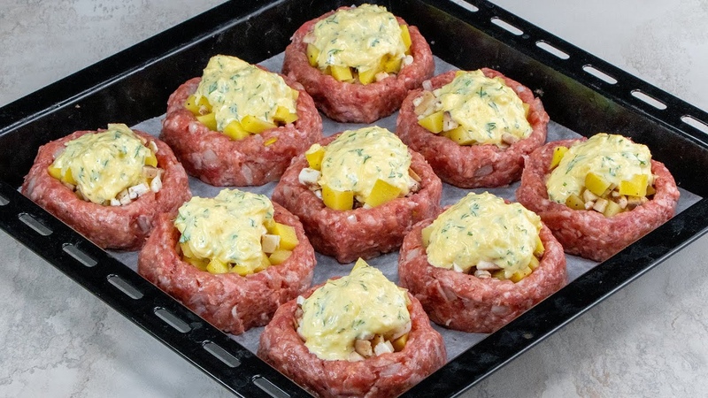 Why cook meatballs if these nests made of minced meat are