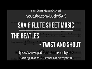 The Beatles - Twist and Shout | Sheet Music for Saxophone and Flute | Backing track | Free download