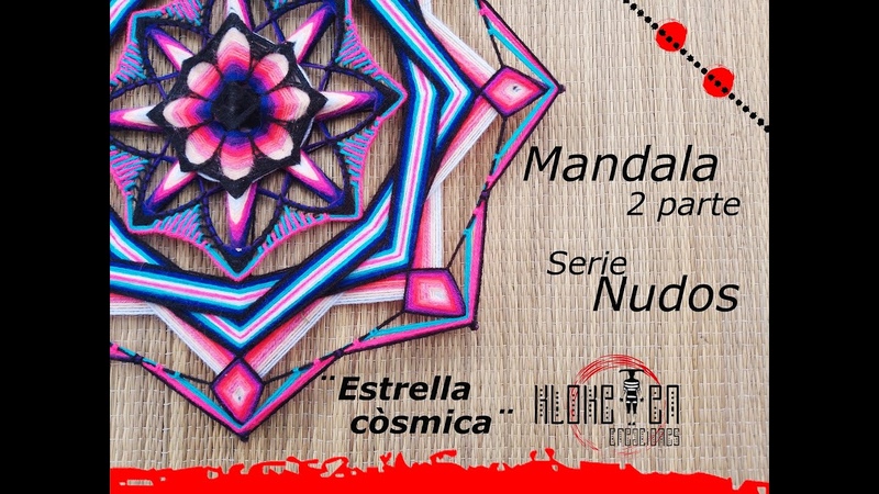 Flor cósmica parte 2 mandala tejido con lana
