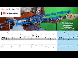 22-08 - B - Major Triads all over the fretboard (fast, slow and medium tempo)