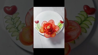#Sample Cucumber  Tomato  carving cutting design#Vagetable#Cucumber#Easy Tomato carving design#