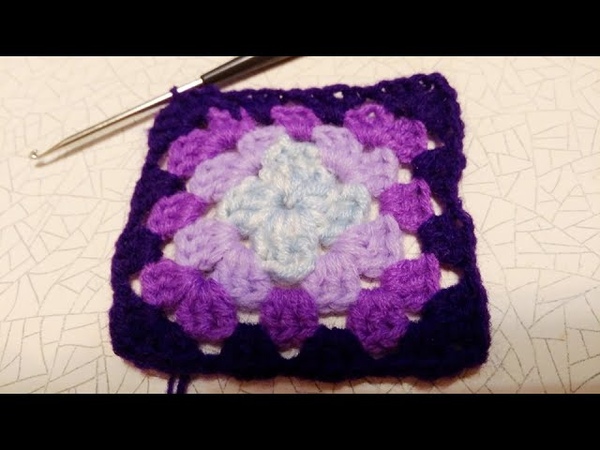 Вязание крючком. Бабушкин квадрат. Мастер класс. Crochet. Grandma s