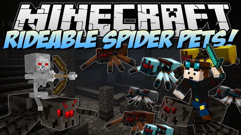 Minecraft, RIDEABLE PET SPIDERS MOD ( Tame Them, Ride Them More ), Mod