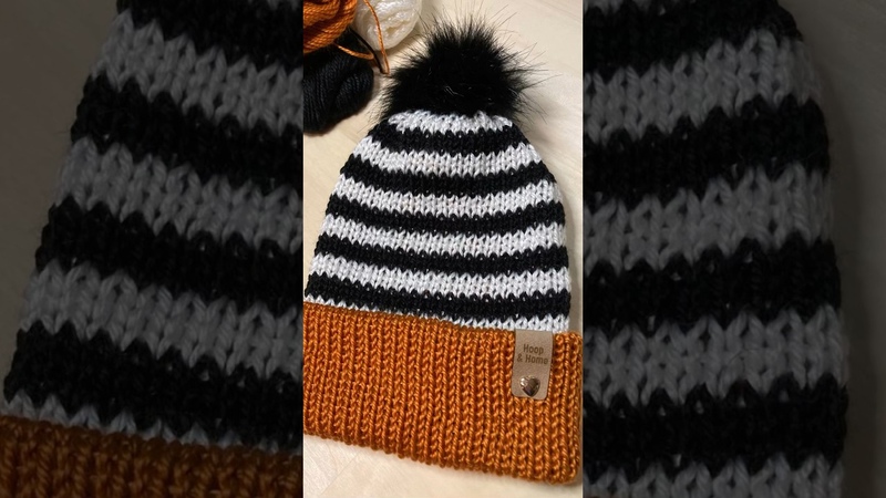 Stripy , knittingmachine, hat, knitting, halloween, craft, diy,