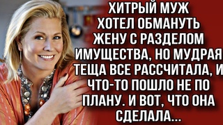 ХИТРЫЙ  МУЖ ХОТЕЛ ОБМАНУТЬ ЖЕНУ С РАЗДЕЛОМ ИМУЩЕСТВА, НО МУДРАЯ ТЕЩА ВСЕ РАССЧИТАЛА...