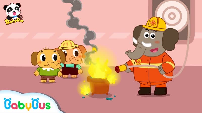 Learn Fire Safety with Elephant Firefighter, Fire Drill, Kids Role Play, Baby