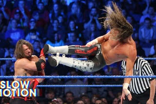 See AJ Styles and Dolph ZIggler’s thrilling rematch in slow-motion: Exclusive, June 7, 2017