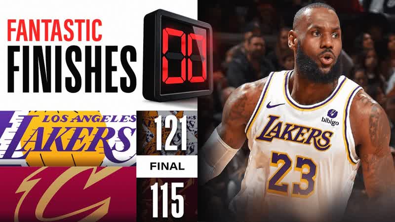 Final 4:04 EXCITING ENDING Lakers vs Cavaliers, November 25,
