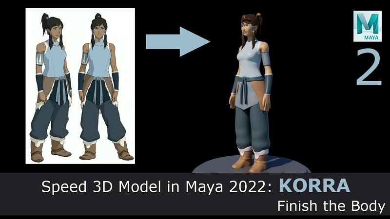 Finish the Body Korra: Speed 3 D Model in Maya