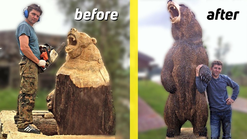 My best CHAINSAW wood carving SCULPTURES, artistic wood