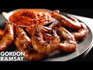 Sweet Pepper Sauce with Grilled Prawns | Gordon Ramsay