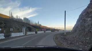 от Янгиабада до Ангрена в феврале в хорошую погоду.