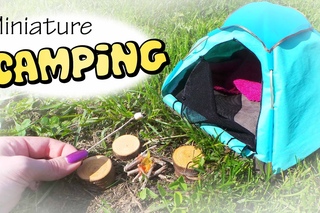Miniature Camping; Tent & Campfire Tutorial // Dolls/Dollhouse