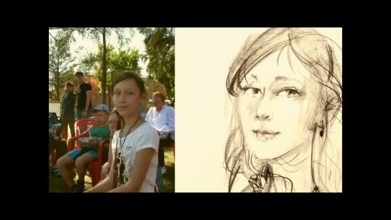 Иркутский июнь 2017 г. Портреты и шаржи с натуры Графика