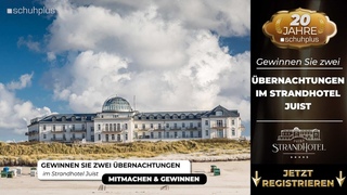 schuhplus - Schuhe in bergren - verlost Urlaub im Strandhotel Kurhaus Juist an der Nordsee