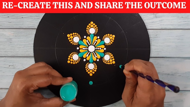 Dot Painting, Dot Art, Dot mandala for beginners, Mandala Art, 124, 2023, ATM