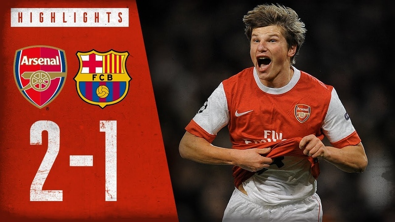 ARSHAVIIIIIIIIN , Arsenal 2 1 Barcelona, Champions League highlights, Feb 16,