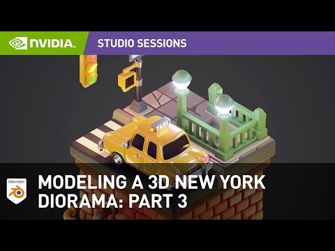Blender Modeling 3 D New York Diorama w, Julianna Lebedeva, Part 3: Taxi