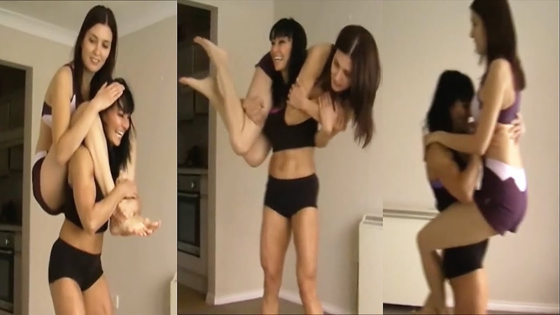 Fitness Woman Lift and Carry Taller Cute
