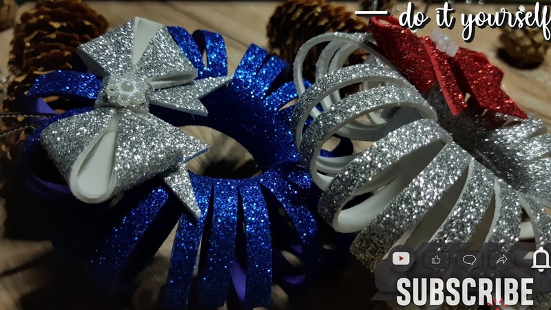 DIY, Christmas decoration from Glitter paper, diy