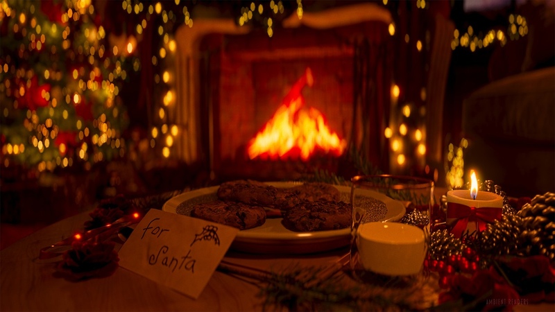 Waiting For Santa On Christmas Eve, Gentle Crackling Fireplace, 4