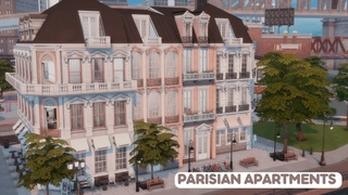 PARISIAN APARTMENTS WITH CAFE&BRIDAL BOUTIQUE | SIMS 4 | CC SPEED BUILD | DOWNLOAD LINK