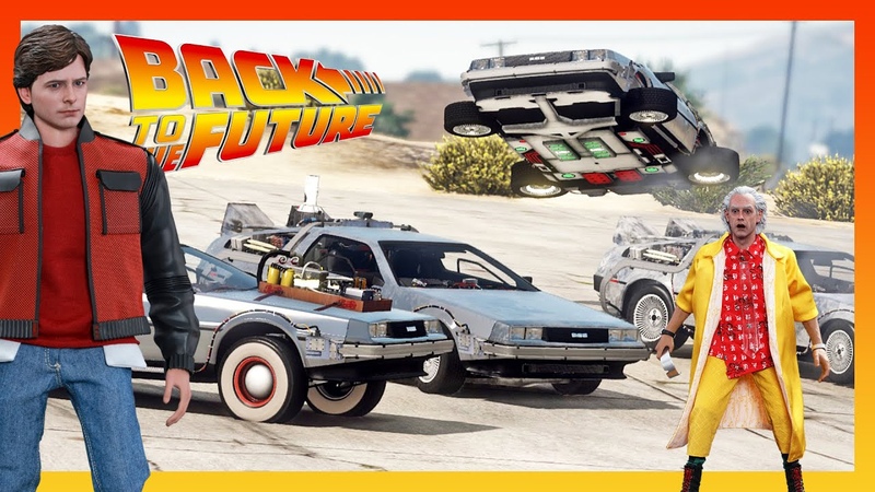 Time Traveling in Every De Lorean from Back To The Future , GTA V Mod