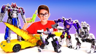 Transformers. Bumblebee ve Optimus Prime engelli arazde yar oyunlar. Tamircilik oyunu