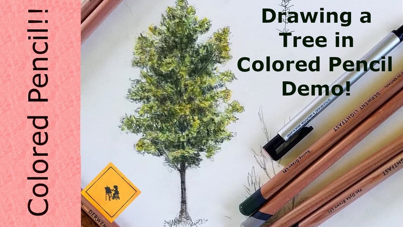 Drawing a Tree in Colored Pencil, Real time