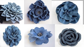 12+ DIY Denim Fabric Flowers / Fabric Flowers  / Amazing Denim Fabric Flowers
