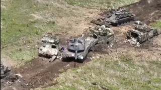 Кадры с уничтожения танков Leopard 2A6
