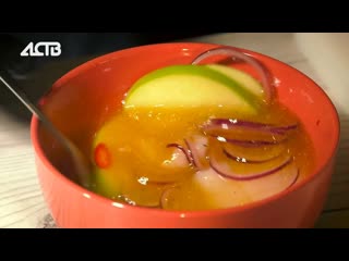Готовим севиче - гребешок с яблоком в апельсиновом маринаде